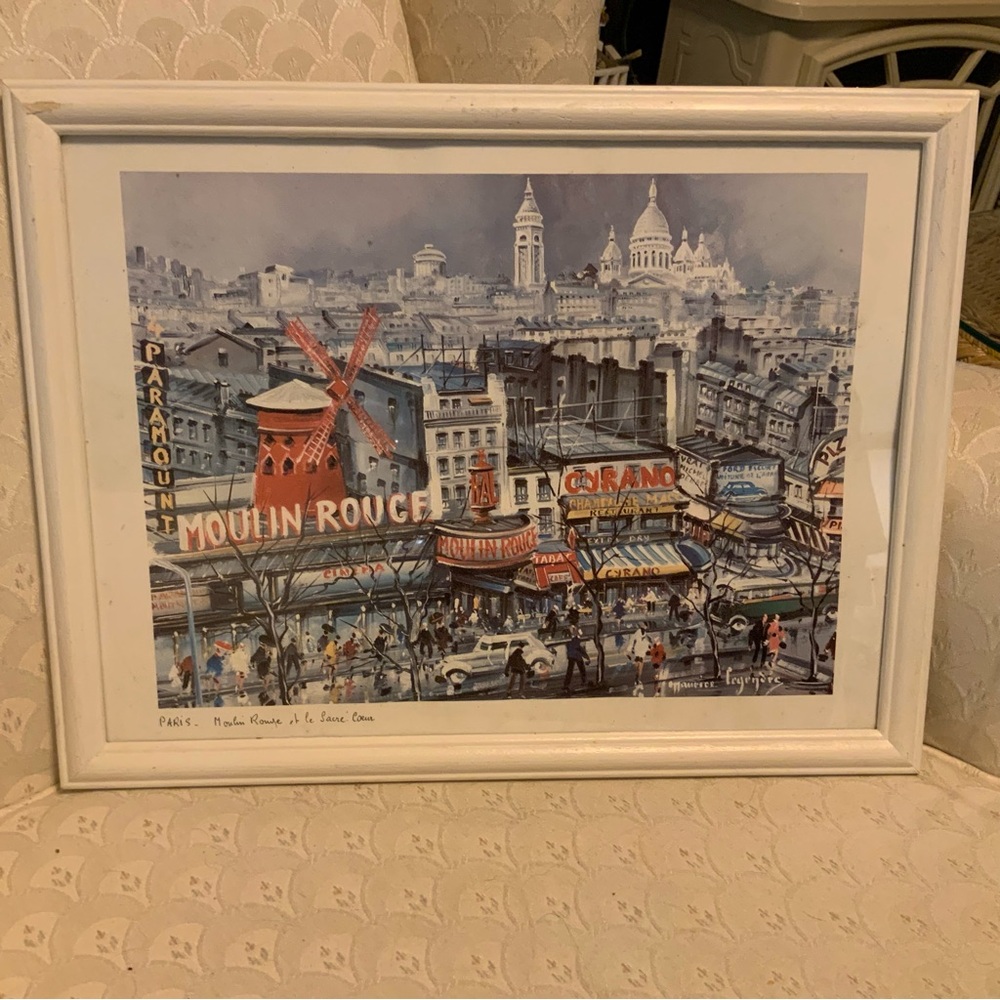 Paris Moulin Rouge Framed Art Print Maurice Legendre Vintage Collectible print - Picture 5 of 6